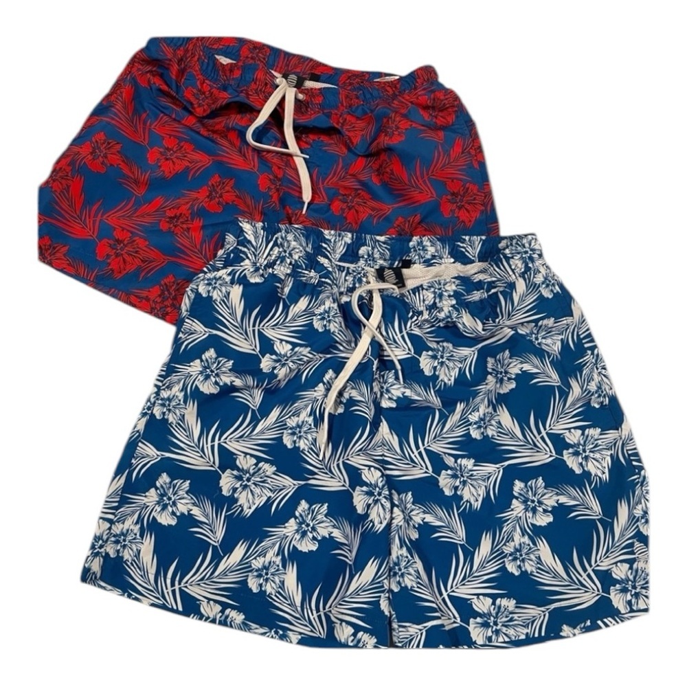 Marina Yachting Men’s swimwear fully lined Blue, Red, White  2 Pair Size L C